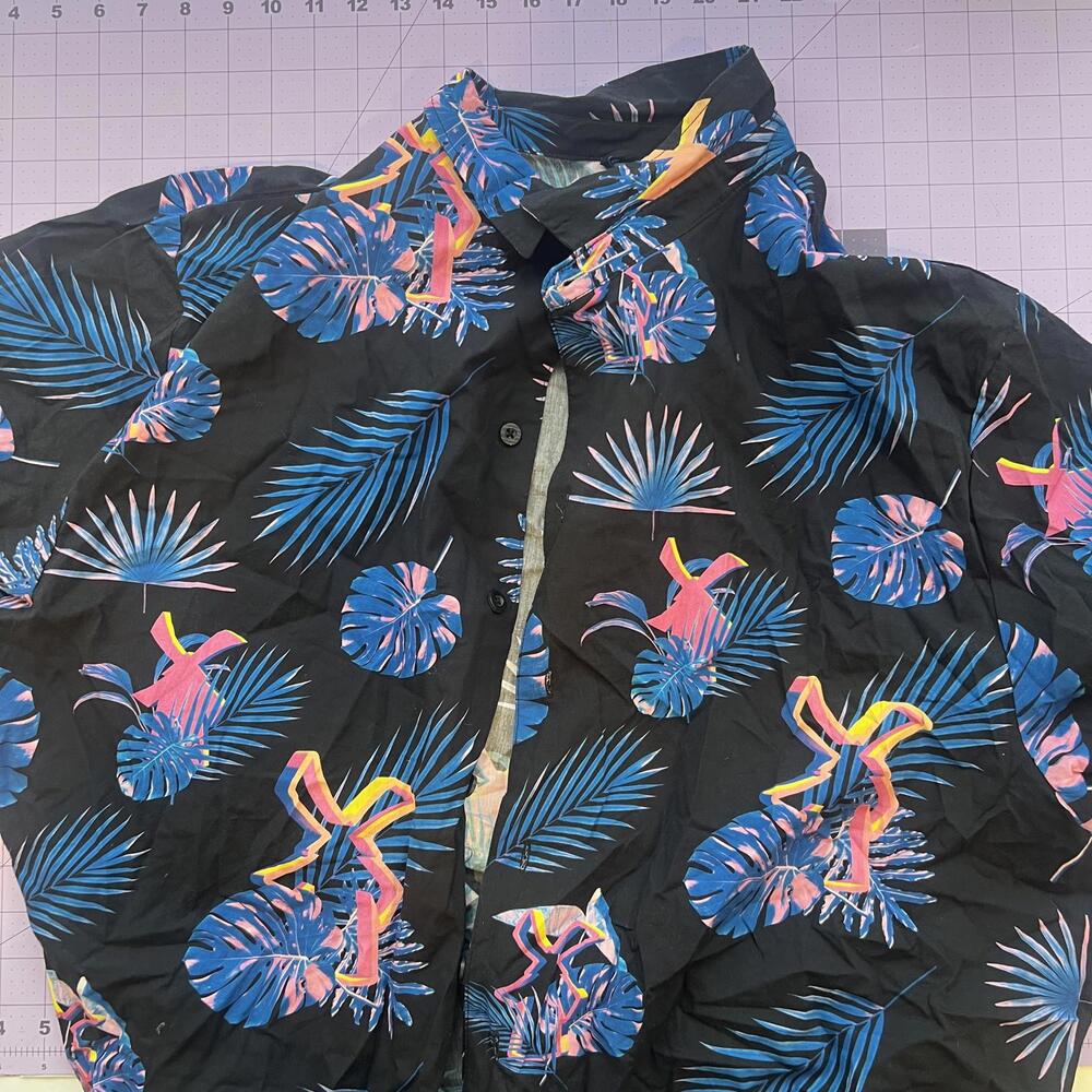 Dutch bros Hawaiian button up shirt